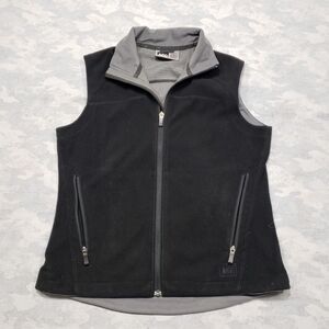 REI Vest‎ Womens Medium Black Zip Up Outdoors